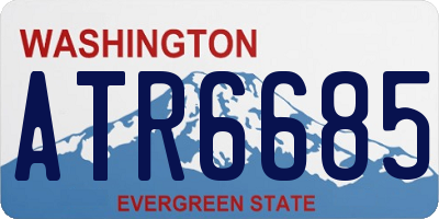 WA license plate ATR6685