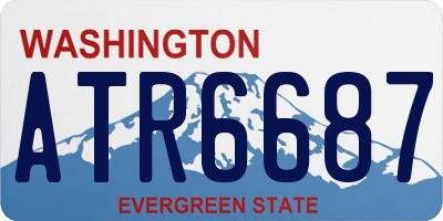 WA license plate ATR6687