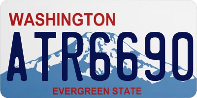 WA license plate ATR6690