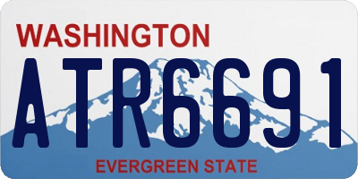 WA license plate ATR6691