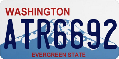 WA license plate ATR6692