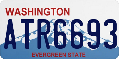 WA license plate ATR6693