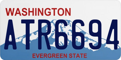 WA license plate ATR6694