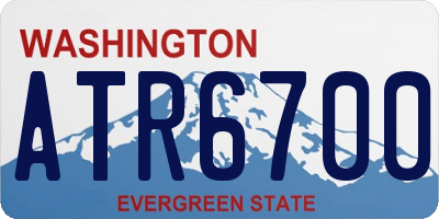 WA license plate ATR6700