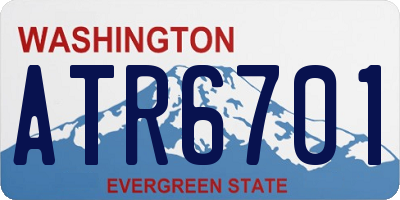 WA license plate ATR6701
