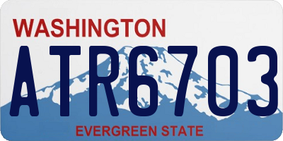 WA license plate ATR6703