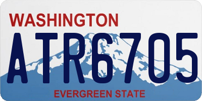 WA license plate ATR6705