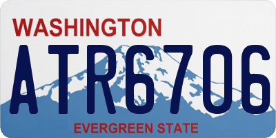 WA license plate ATR6706