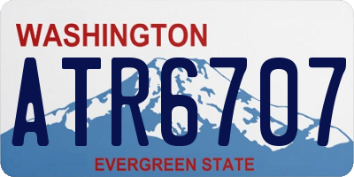 WA license plate ATR6707