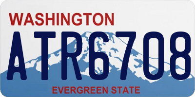 WA license plate ATR6708