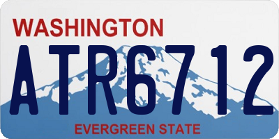 WA license plate ATR6712