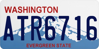 WA license plate ATR6716
