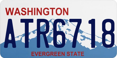 WA license plate ATR6718