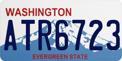 WA license plate ATR6723