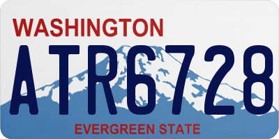 WA license plate ATR6728