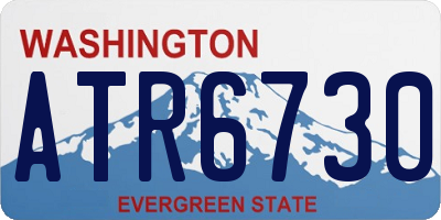 WA license plate ATR6730