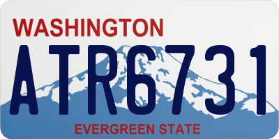WA license plate ATR6731