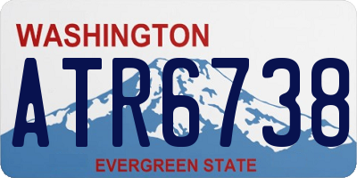 WA license plate ATR6738