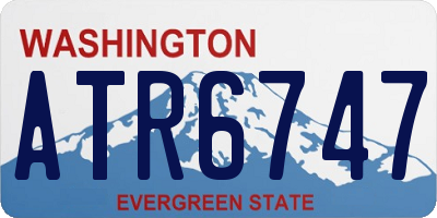 WA license plate ATR6747