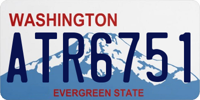 WA license plate ATR6751