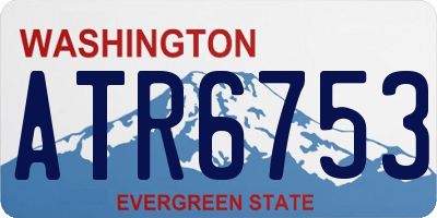 WA license plate ATR6753