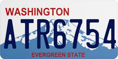 WA license plate ATR6754