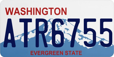 WA license plate ATR6755