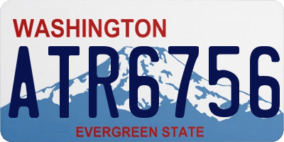 WA license plate ATR6756