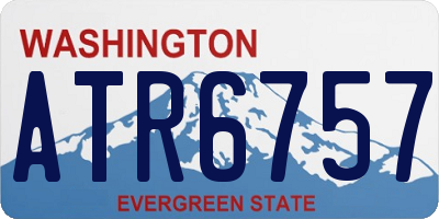 WA license plate ATR6757