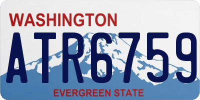 WA license plate ATR6759