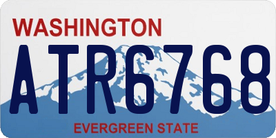 WA license plate ATR6768