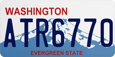 WA license plate ATR6770