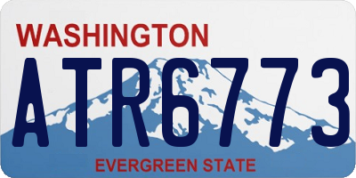 WA license plate ATR6773