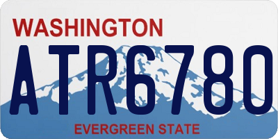 WA license plate ATR6780