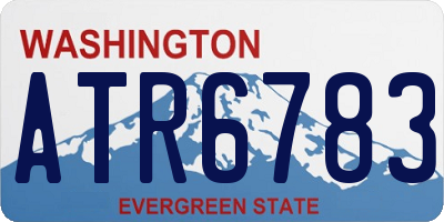 WA license plate ATR6783