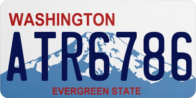 WA license plate ATR6786