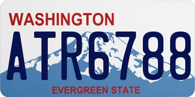 WA license plate ATR6788