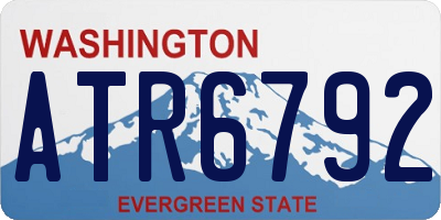 WA license plate ATR6792