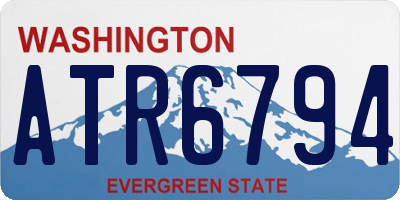 WA license plate ATR6794