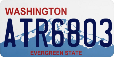WA license plate ATR6803