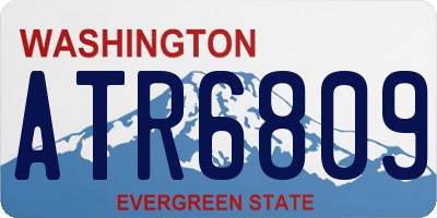 WA license plate ATR6809