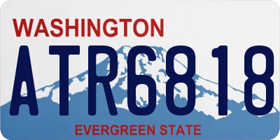 WA license plate ATR6818
