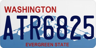 WA license plate ATR6825