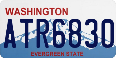 WA license plate ATR6830