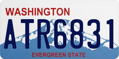 WA license plate ATR6831
