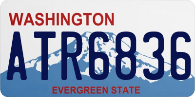 WA license plate ATR6836