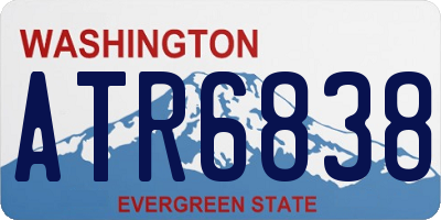 WA license plate ATR6838