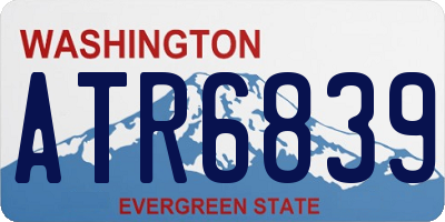 WA license plate ATR6839