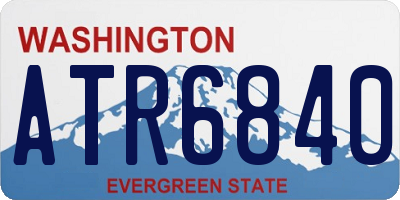 WA license plate ATR6840
