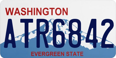 WA license plate ATR6842